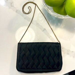 Walborg Black Satin Purse/ Clutch